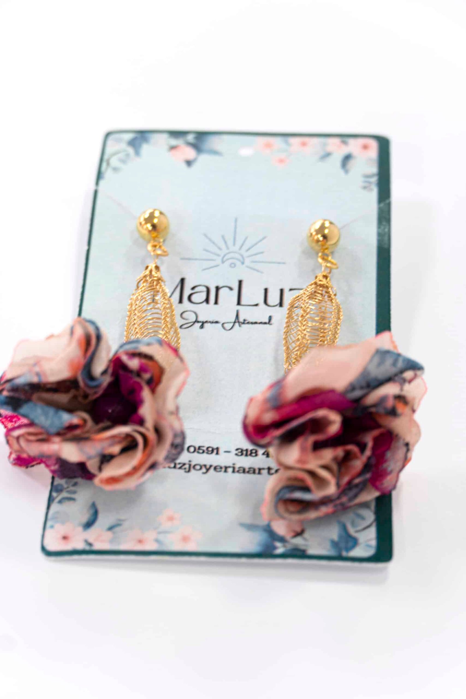 Arete Seda Estampada Golfi 🛍