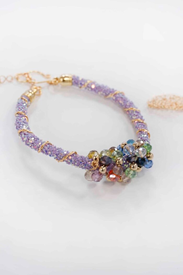 Pulsera Cordón Murano Recamado en Piedra 🛍