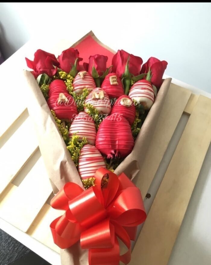 Ramo de fresas cubiertas de chocolate 🍓 🍫