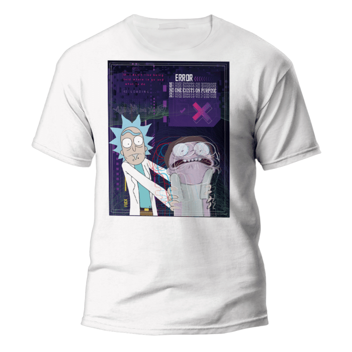 camiseta "rick and morty"