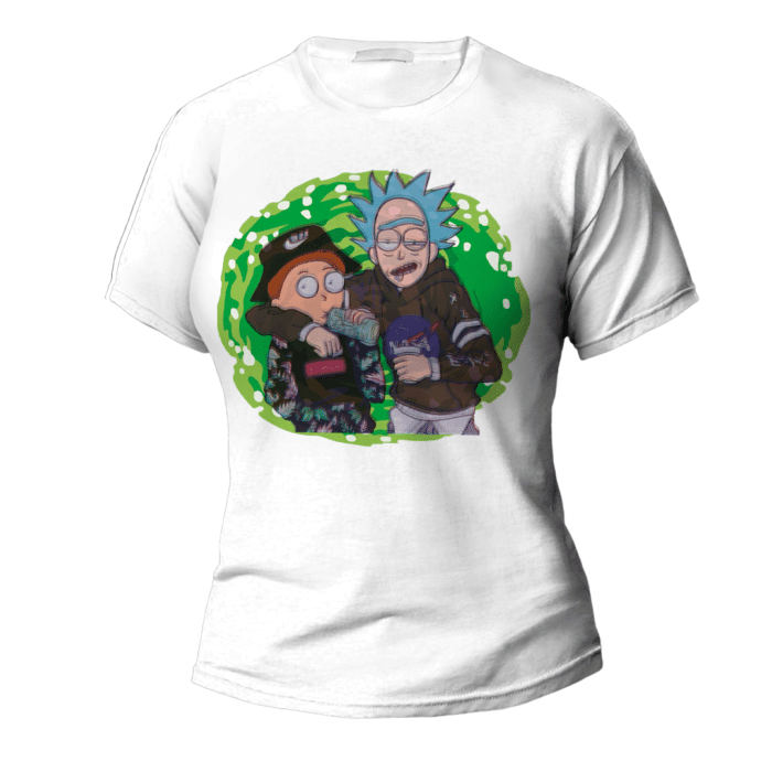 camiseta "rick and morty"