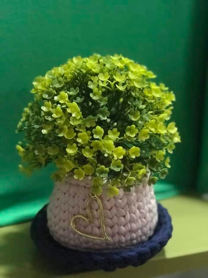 Taza tejida creativa 💝 - Imagen 5