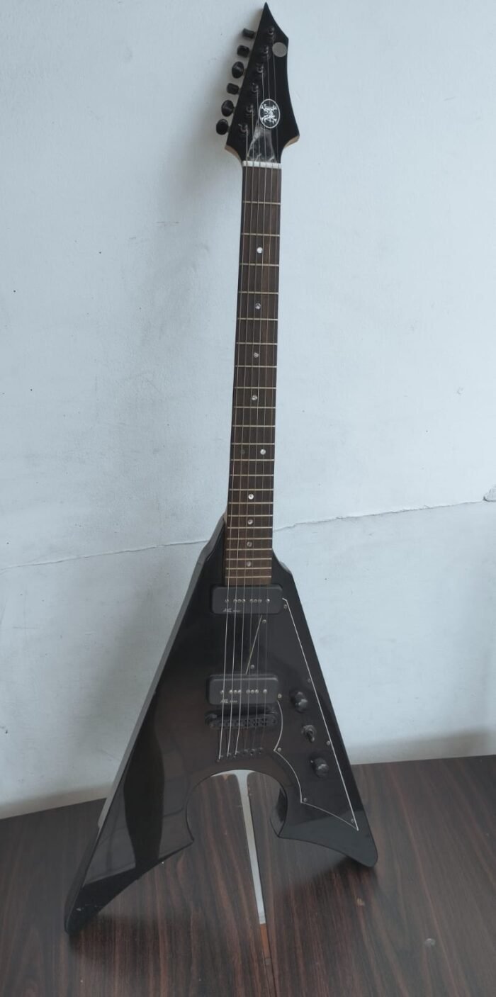 Guitarra Eléctrica Marc Axl Mayhem Jacknife Axl Flying V P90🎸 - Imagen 6