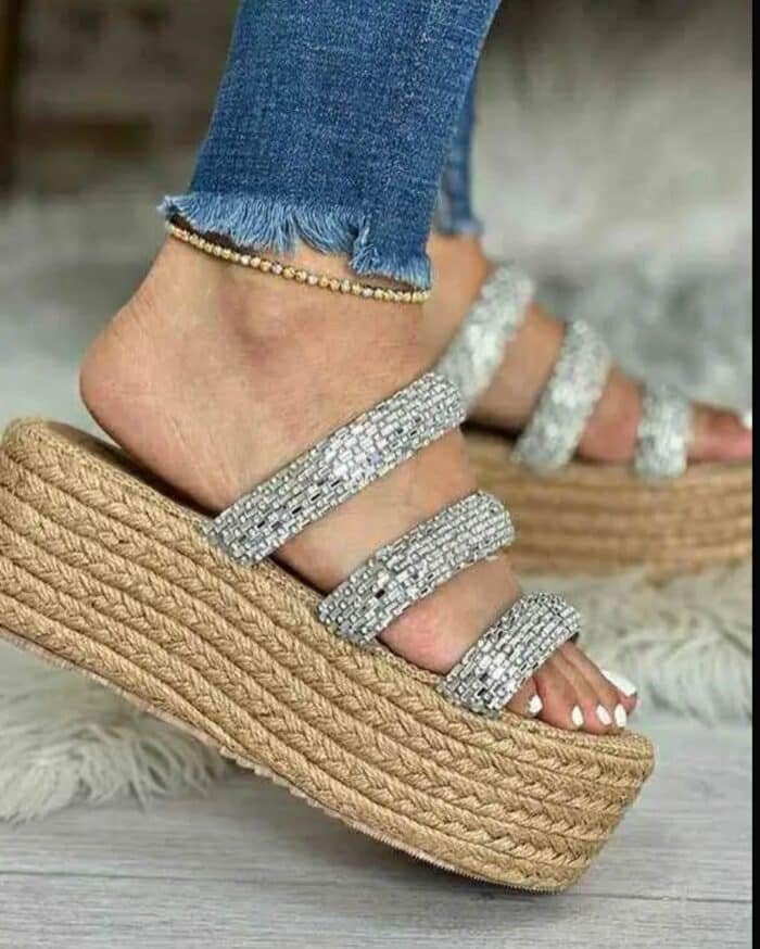 Sandalias plataforma alta yute👡