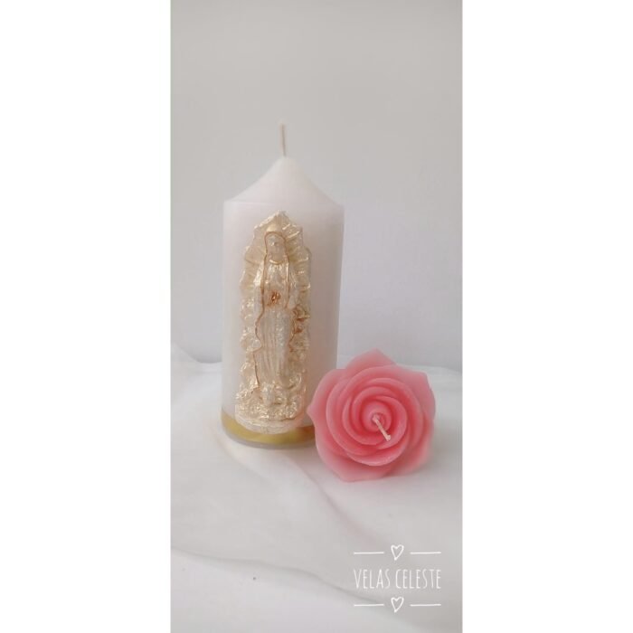 Cirio 3D Virgen Maria+ vela rosita
