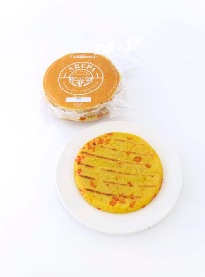 Arepa de zanahoria y cúrcuma