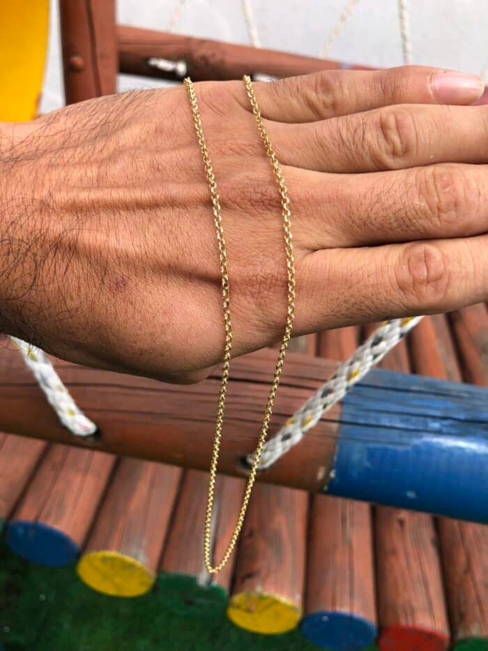 Cadena 🇮🇹 Rolón Chain Oro 18k - Imagen 6