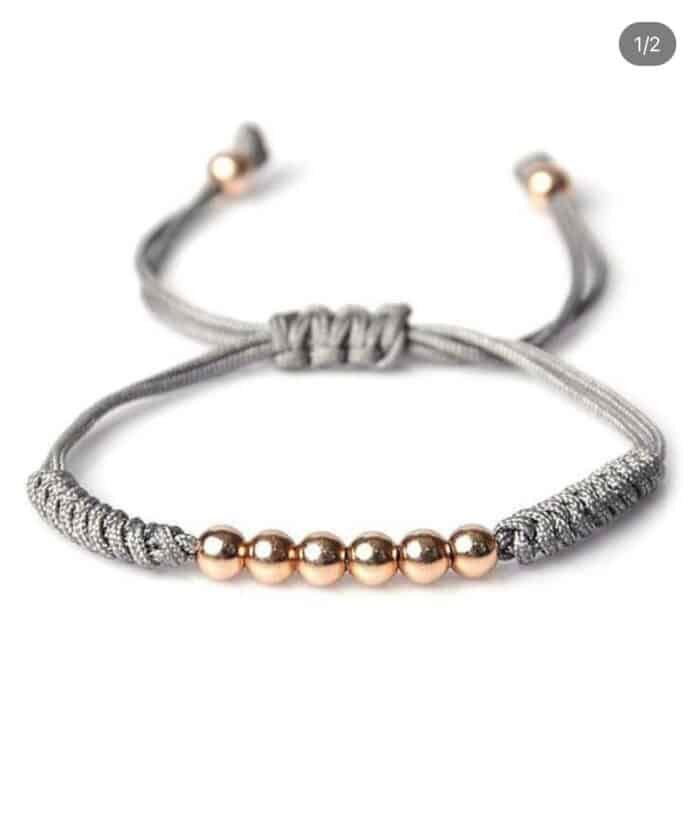 Pulsera Tejido artesanal Balín #4 Oro Laminado