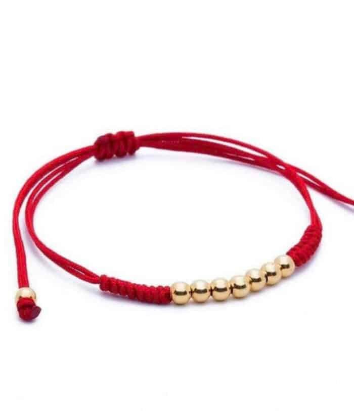 Pulsera Tejido artesanal Balín #4 Oro Laminado - Imagen 2