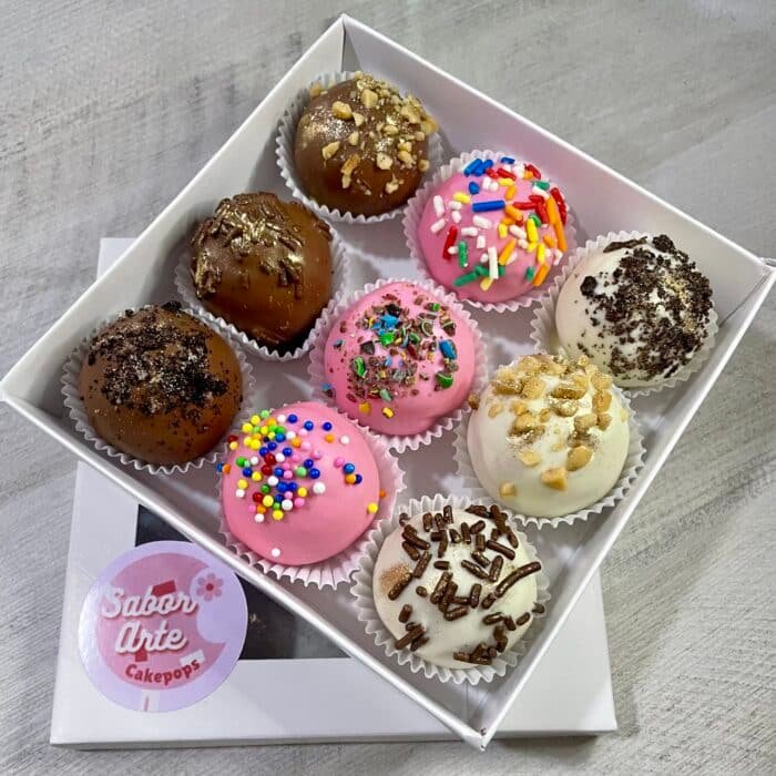 CAJA x9 CAKEPOPS (estilo trufa)