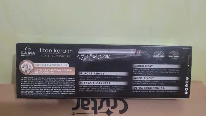 Plancha De Pelo Gama EleganceTitan Keratin Keratina - Imagen 2