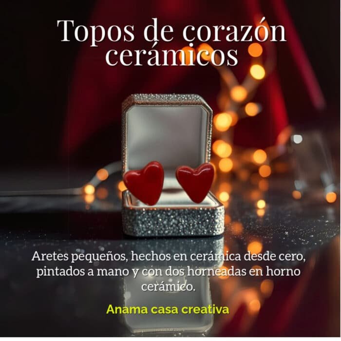 Topos de corazón cerámicos