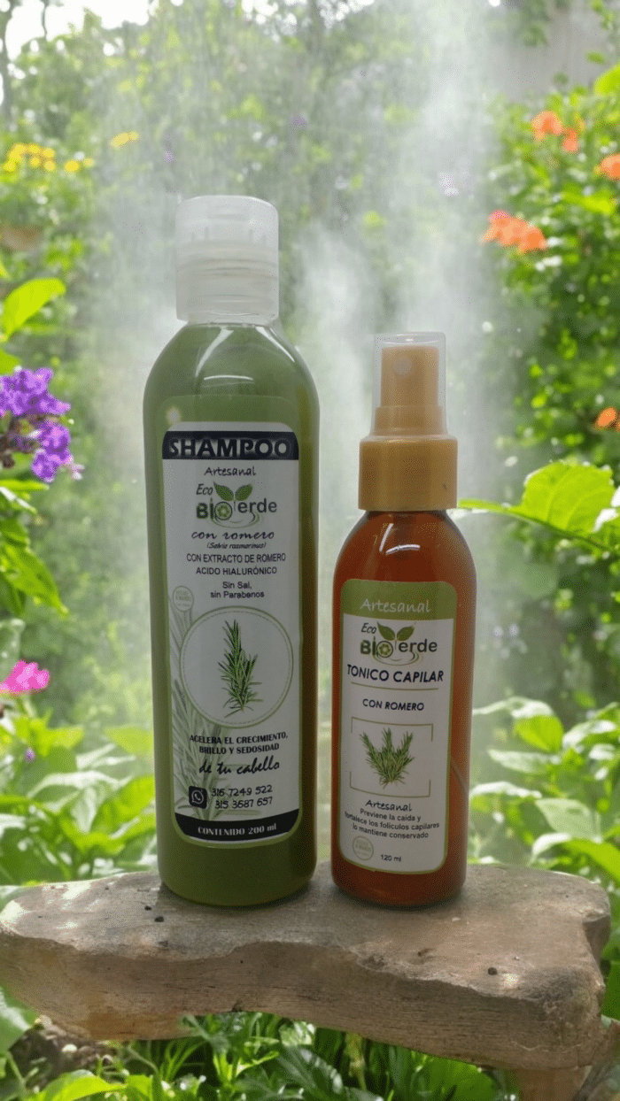 shampoo de Romero y tonico capilar de romero